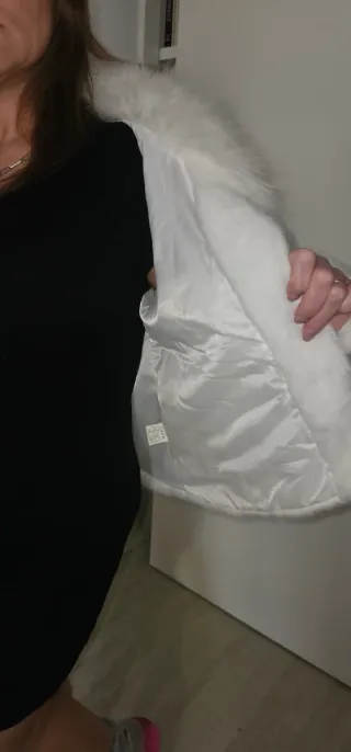 Abrigo fiesta blanco mujer