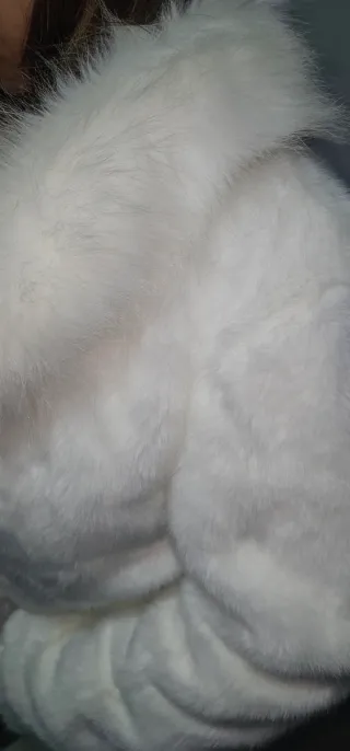 Abrigo fiesta blanco mujer