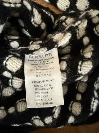 Maglione Patrizia Pepe XL Pois Nero Bianco