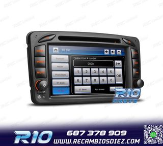 RADIO NAVEGADOR PARA MERCEDES CLASE A C CLK USB GPS TACTIL H
