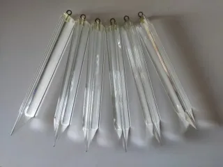 6 PRISMAS TRIANGULAR CRISTAL MURANO LÁMPARAS