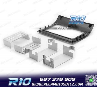 MARCO NEGRO BRILLO RADIO 2-DIN PARA CITROEN JUMPER PEUGEOT B