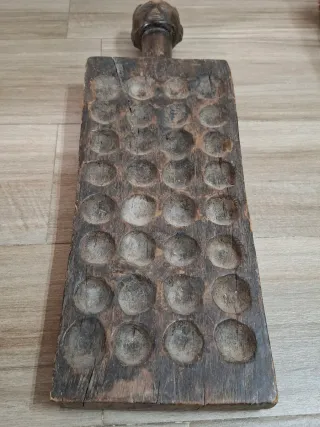 Tablero Mankala Luba Arte Africano 66 cm