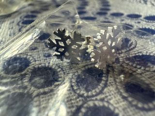 Pendientes copo de nieve plateados