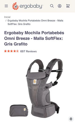 Ergobaby Mochila Portabebés Omni Breeze Gris