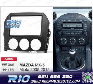 MARCO NEGRO RADIO 2-DIN PARA MAZDA MX-5 MIATA