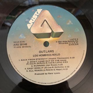 Outlaws Los Hombres Malo LP 12" 33 RPM 1982 Arista
