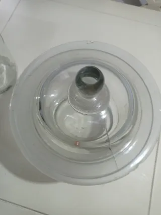 Desecador de cristal laboratorio