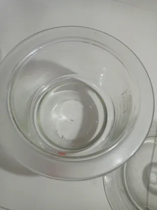 Desecador de cristal laboratorio