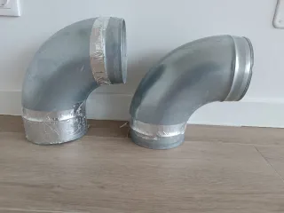 Codo de metal para campana extractora