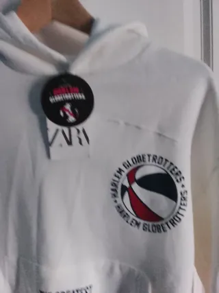 Sudadera Harlem Globetrotters Blanca