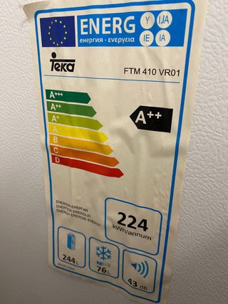Frigorífico Congelador Teka FTM 410