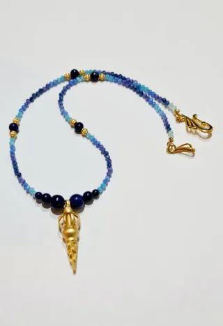 Collar Zirconitas con colgante Dorje