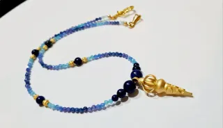 Collar Zirconitas con colgante Dorje