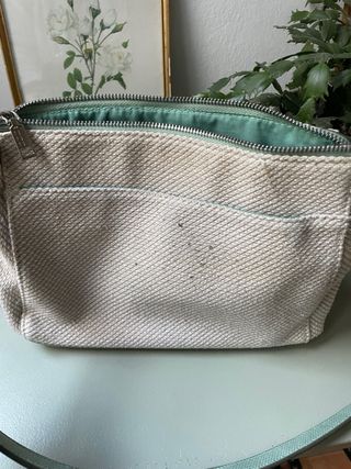 Bolso Misako verde y beige