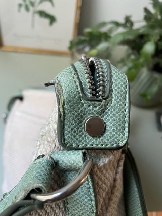 Bolso Misako verde y beige