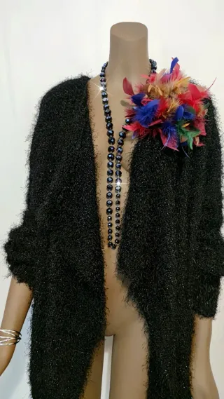 Chaqueta Fiesta Brillante Negra Talla 52-54-56