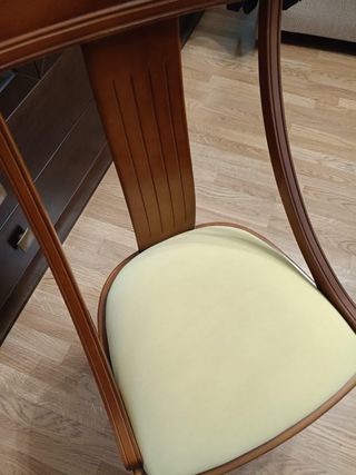 Mesa de salón comedor madera maciza + 6 sillas