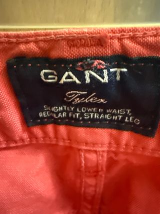 Pantalón Gant Rojo Talla 33