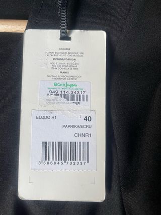 Vestido Naf Naf negro y rojo