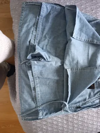 Minifalda pantalón vaquera fina T.38