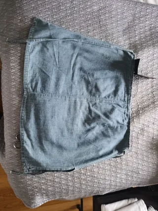 Minifalda pantalón vaquera fina T.38