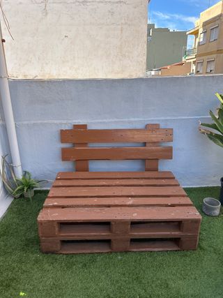 Banco de Palets Marrón para Terraza