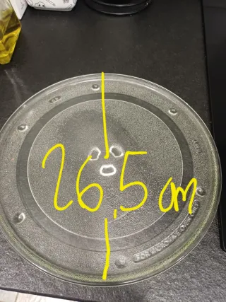 2 Platos para microondas medidas en las fotos