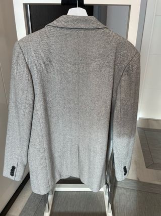 Americana blazer espiguilla gris Stradivarius
