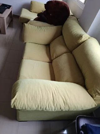 Sofá modular tela verde