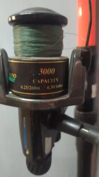 Caña de pescar telescópica con carrete