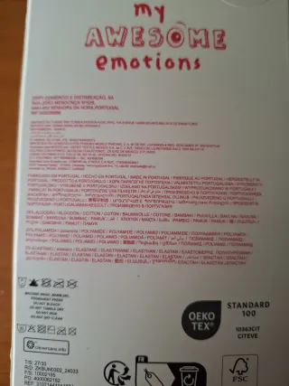 2 Pacotes 6 Pares Meias Criança Emoções ZIPPY