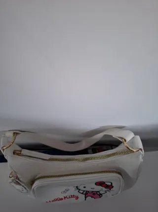 Bolso baguette o de hombro blanco Hello Kitty