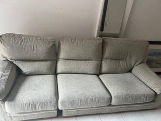 Sofá modular 3 plazas beige/gris