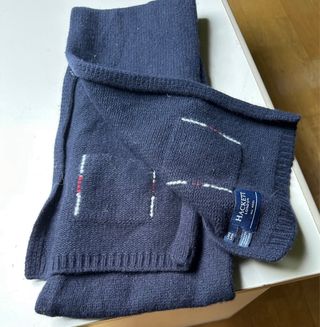 Bufanda Hackett azul con bandera Inglaterra