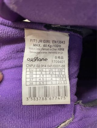 Patines en línea grises y morados