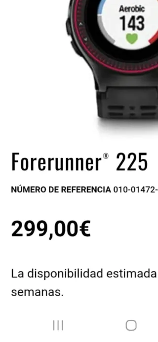 Garmin Forerunner Reloj Deportivo
