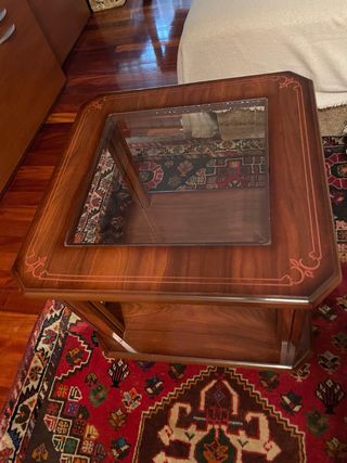 Mesa de centro madera y cristal