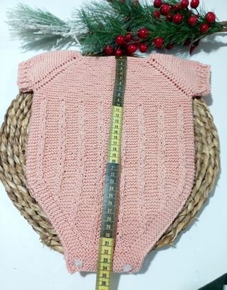 Pelele rosa empolvado algodón talla 6 me