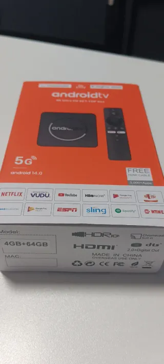 Android TV Box 8K Ultra HD 4GB RAM 64GB