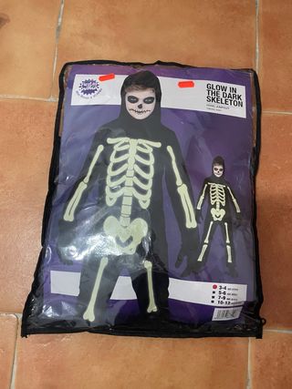 Disfraz Esqueleto Glow in the Dark Talla 3-4