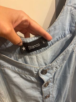 Peto vaquero Blanco talla L