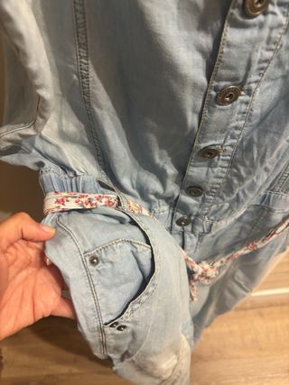 Peto vaquero Blanco talla L