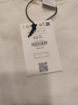 Camiseta Bershka blanca talla XS