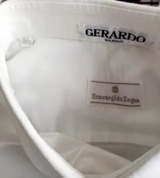 Camisa de Algodón Ermenegildo Zegna Talla 42 Blanc