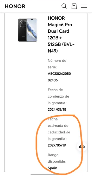 Honor Magic6 Pro 512GB Negro