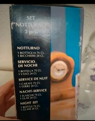 Juego Botella y Vaso Cristal Italiano