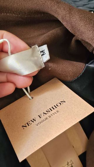 Chaqueta Cuero Marrón Estilo Pesado Talla M