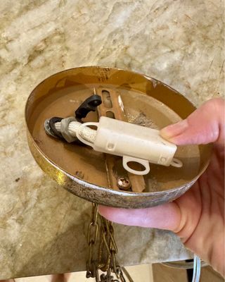 Lámpara de techo decorativa metal dorada