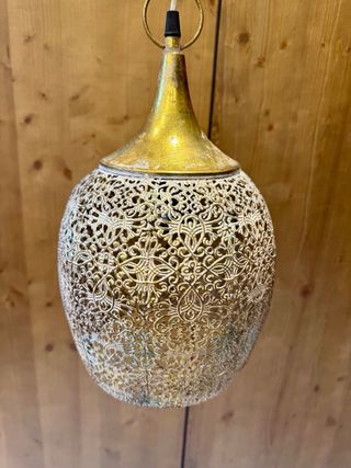 Lámpara de techo decorativa metal dorada